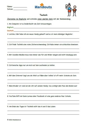 Writing: Idioms and Phrases 4 (Technik)